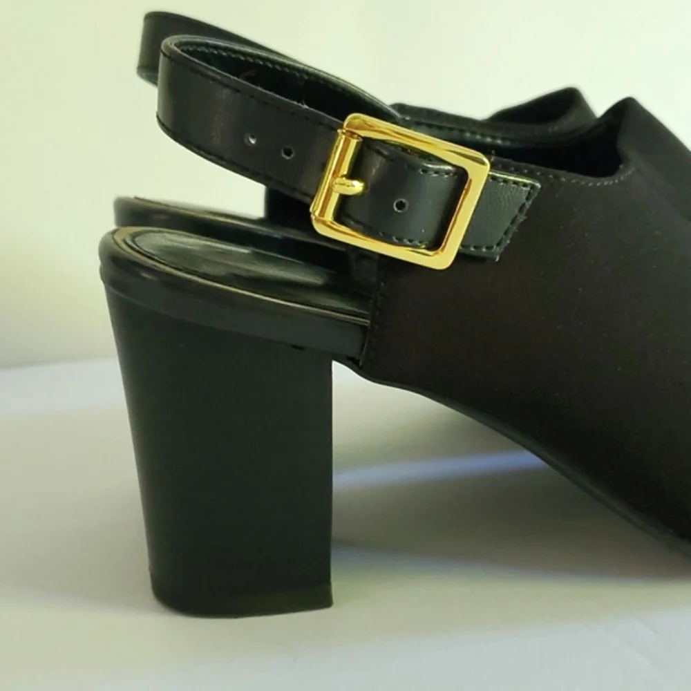 Chaps Peeptoe Slingback Booties - Picture 2 of 8